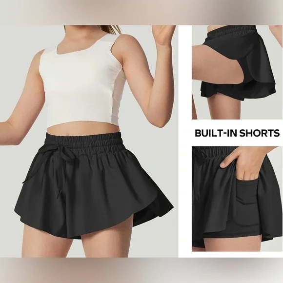 Faded Rose- NWT Black Flowy Shorts Size Medium - Picture 4 of 17